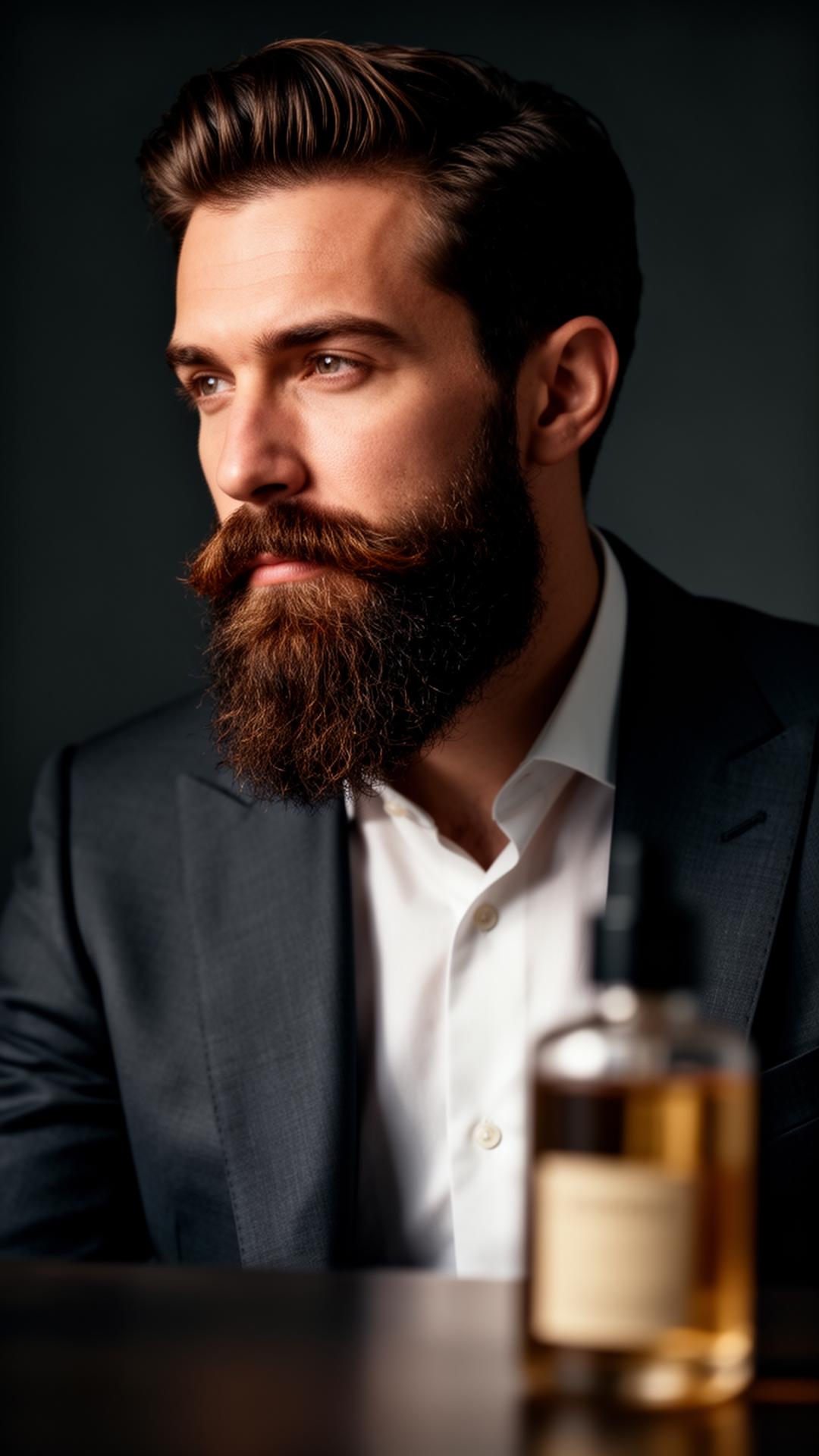 Sharply dressed man with a meticulously groomed beard
